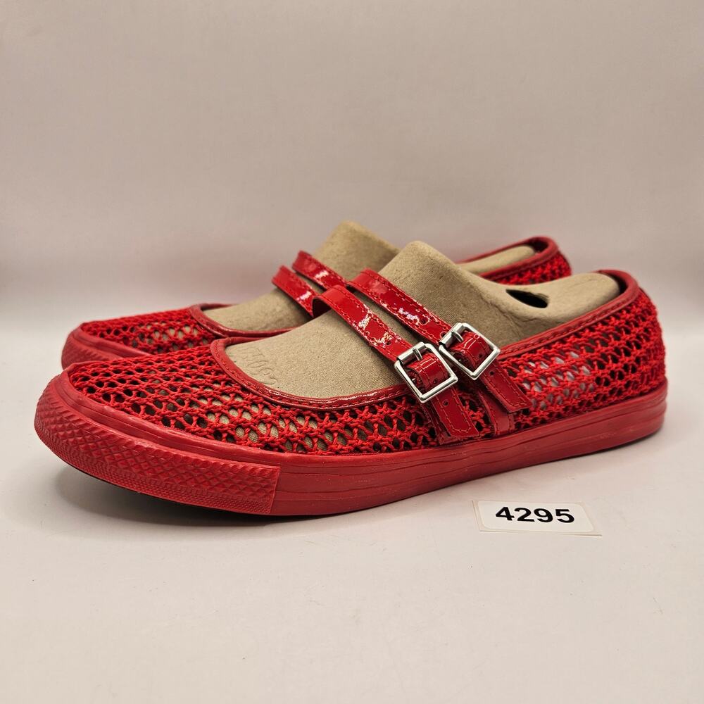 CONVERSE WOMEN'S 9.5 CHUCK TAYLOR ALL STAR DAINTY MARY JANE KNIT RED A16568C